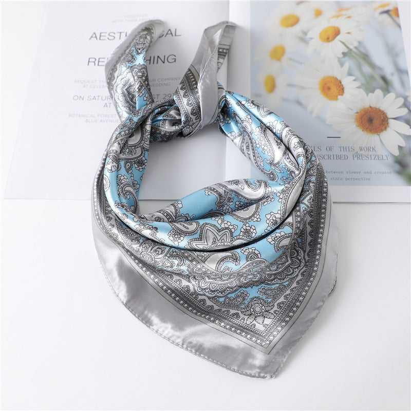 Women's New Small Square Retro Cashew Professional Scarf Women's New Small Square Retro Cashew Professional Scarf